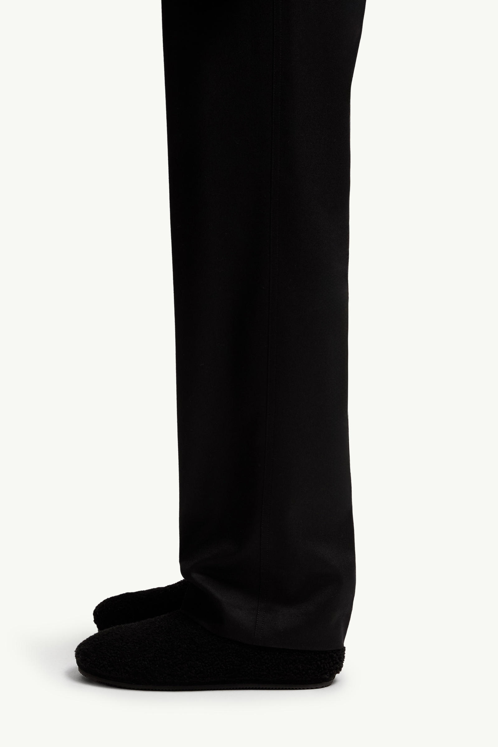 Wool Flannel Tailored Trousers Men Black Moncler 1