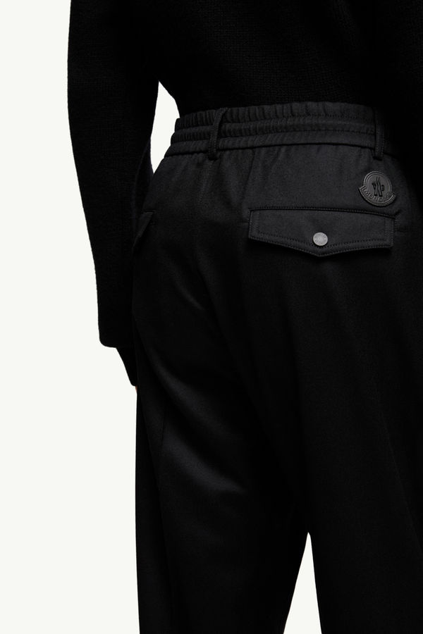 Anzughose aus Wollflanell Herren Schwarz Moncler 6