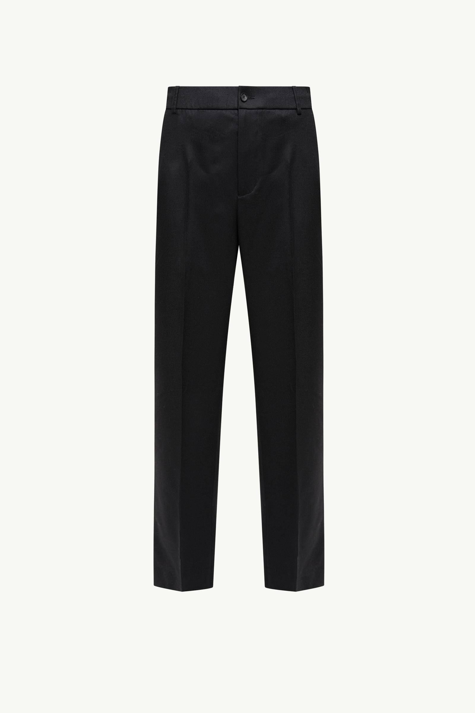 Wool Flannel Tailored Trousers Men Black Moncler 2