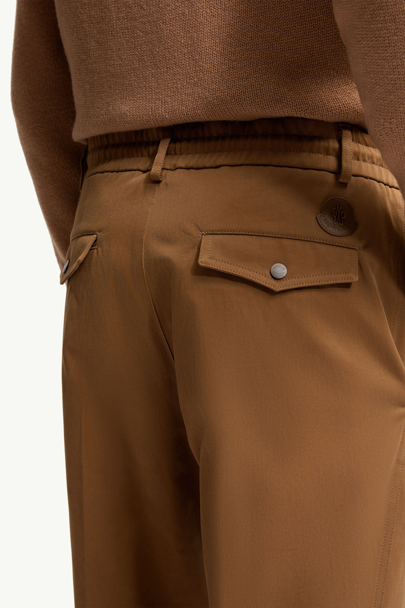 Cotton Tailored Pants Men Light Brown Moncler 5