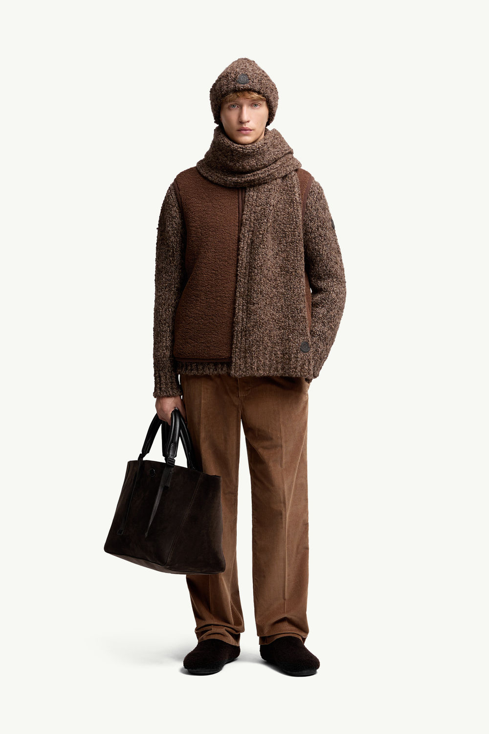 Corduroy Tailored Trousers Men Brown Moncler 0