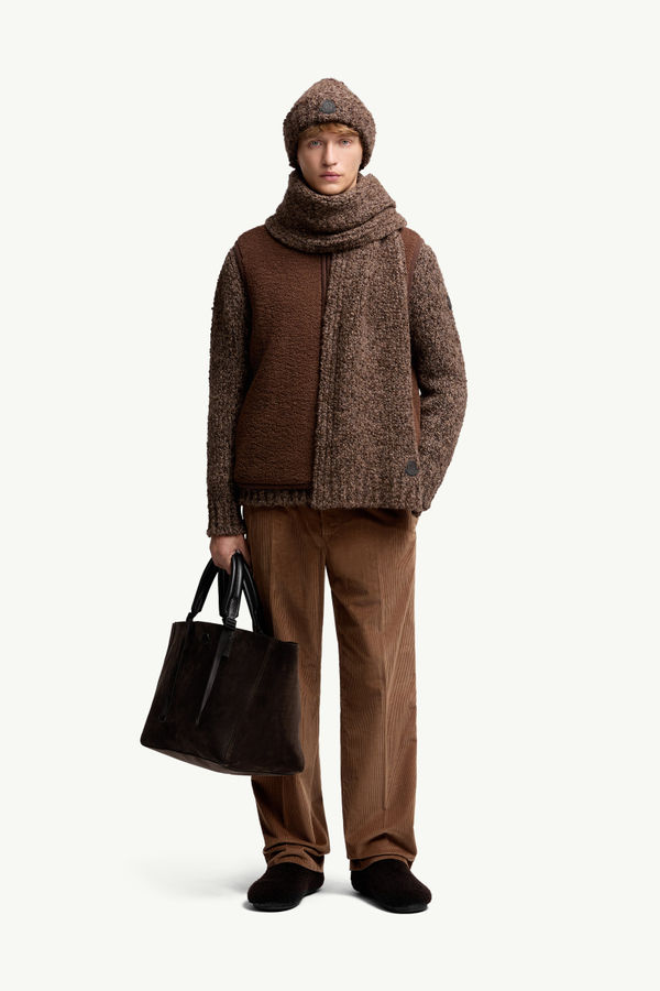 Corduroy Tailored Trousers Men Brown Moncler 0