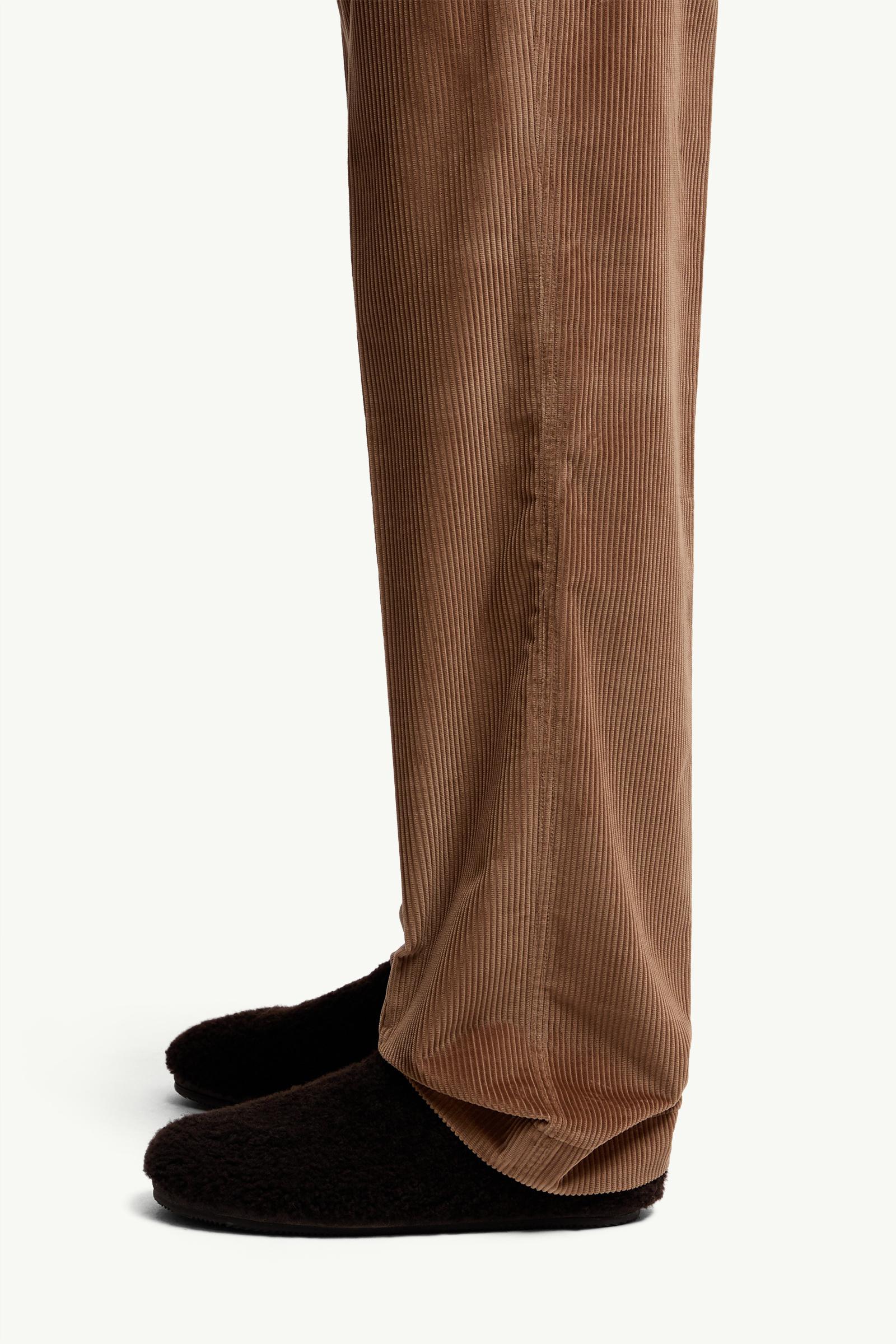 Corduroy Tailored Trousers Men Brown Moncler 1