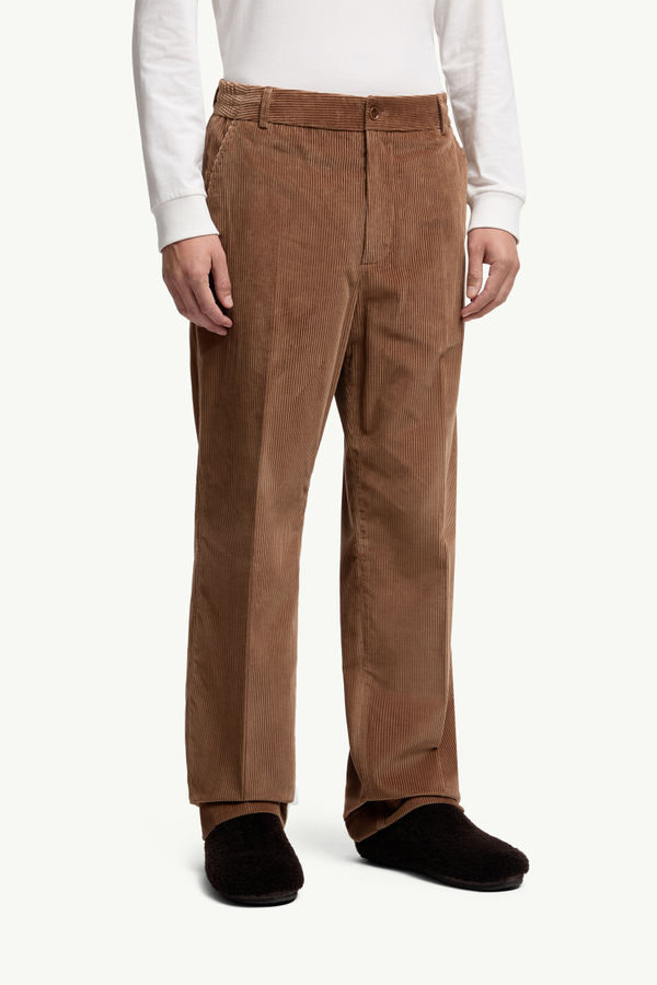 Corduroy Tailored Trousers Men Brown Moncler 3