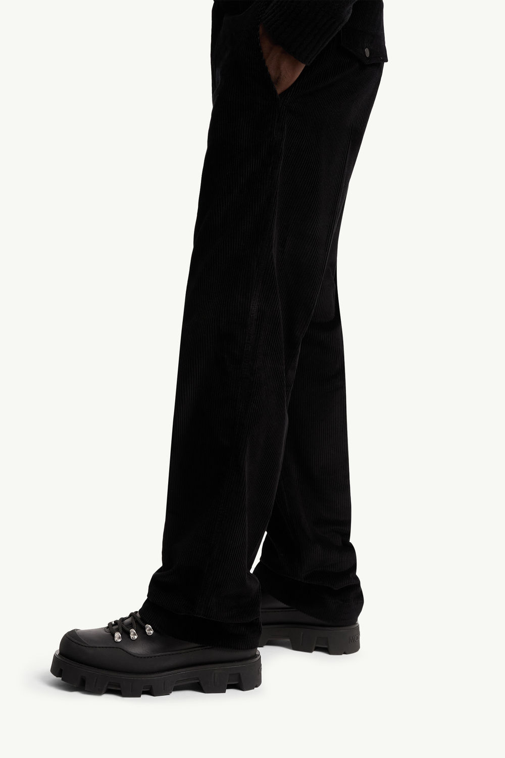 Pantalon en velours côtelé Hommes Noir Moncler 1