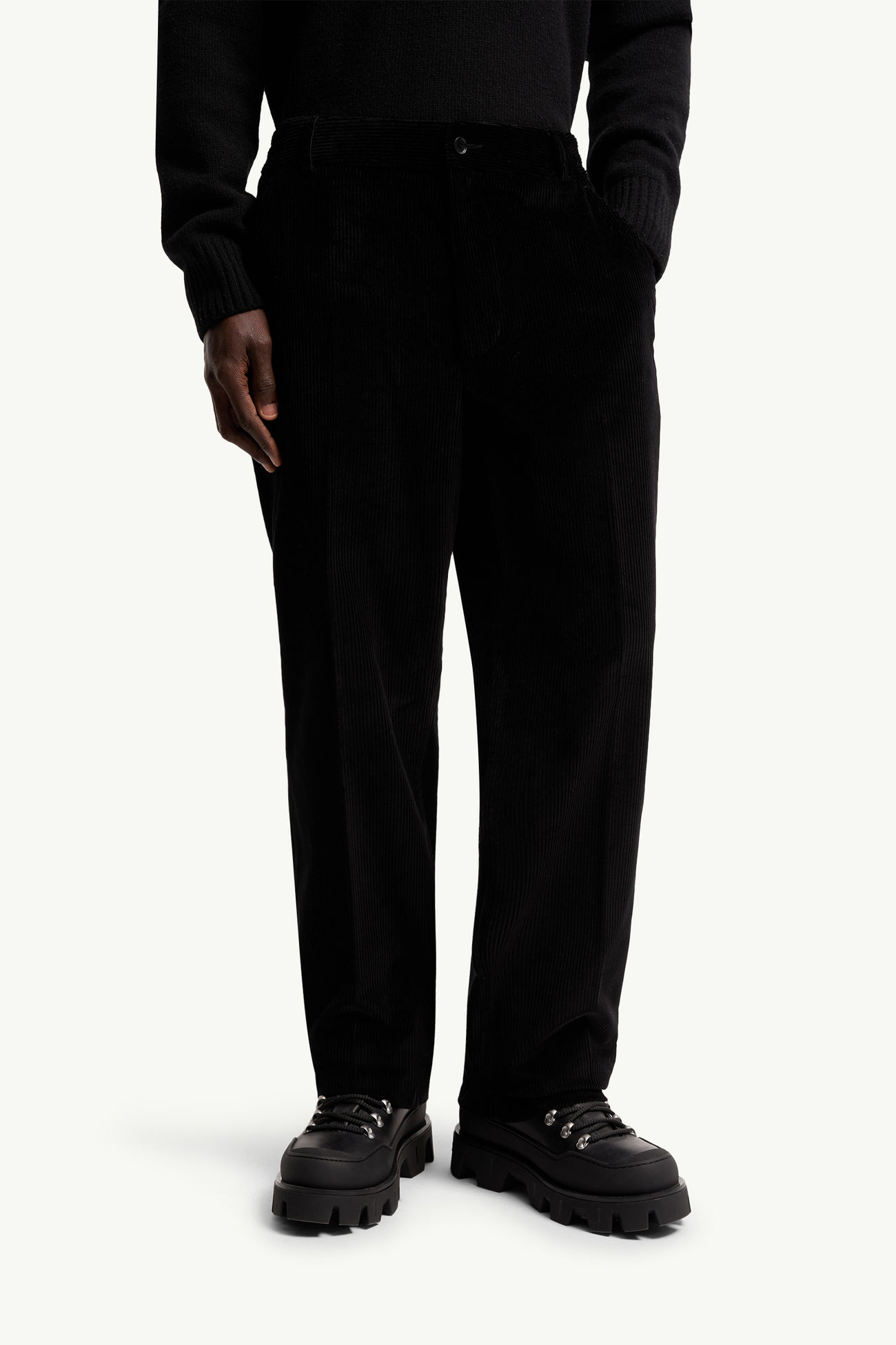 Corduroy Tailored Pants Men Black Moncler 3