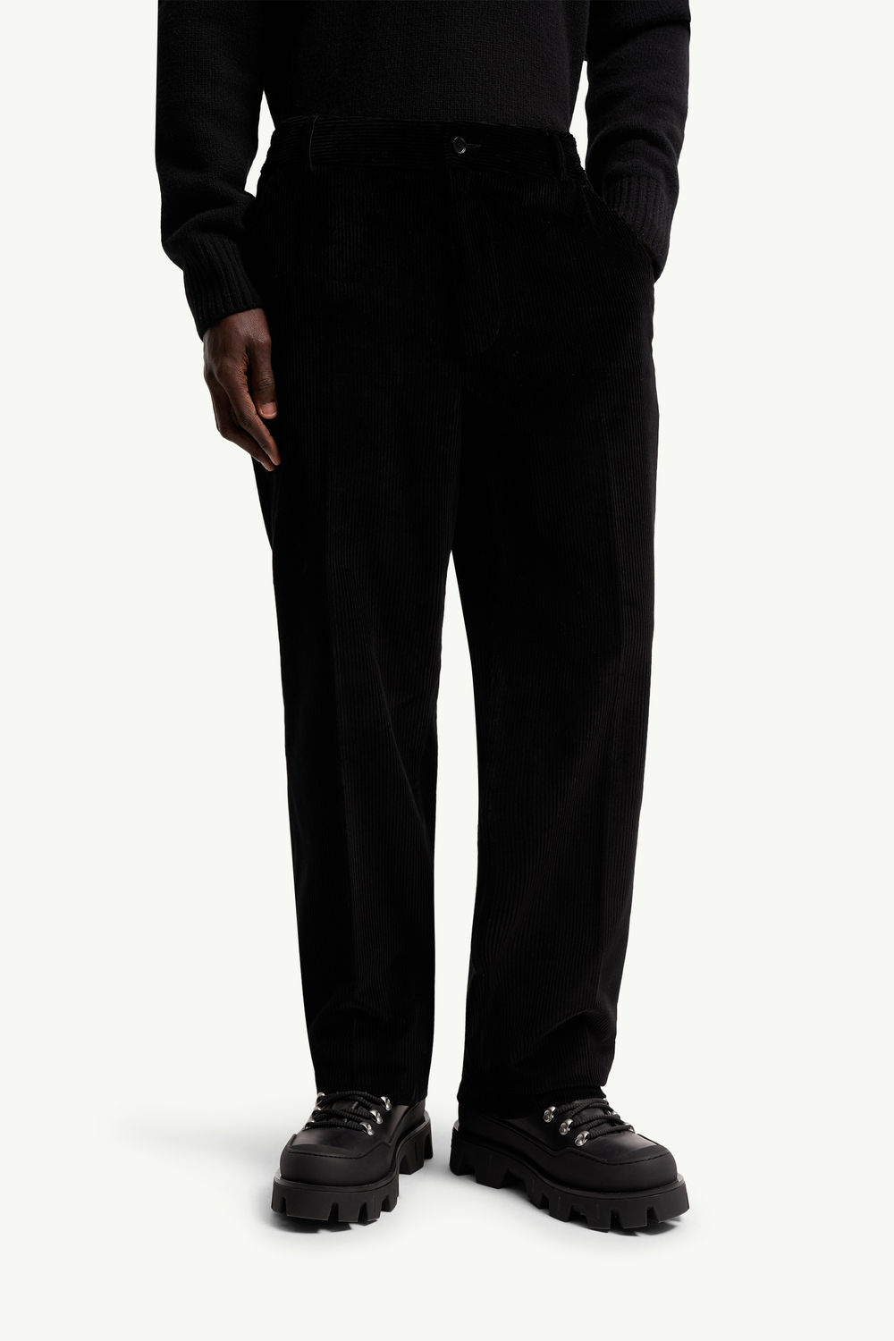 Pantalon en velours côtelé Hommes Noir Moncler 3