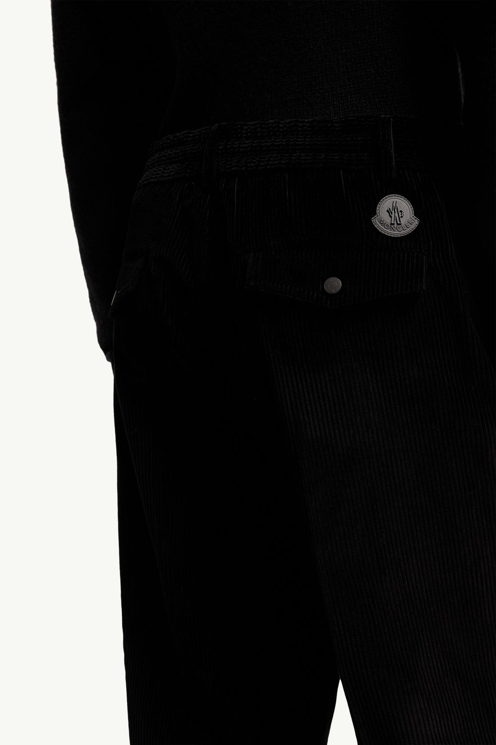 Pantalon en velours côtelé Hommes Noir Moncler 5