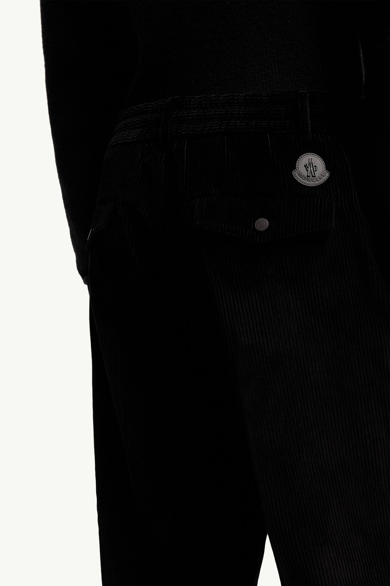Pantalones de sastrería de pana Hombre Negro Moncler 5