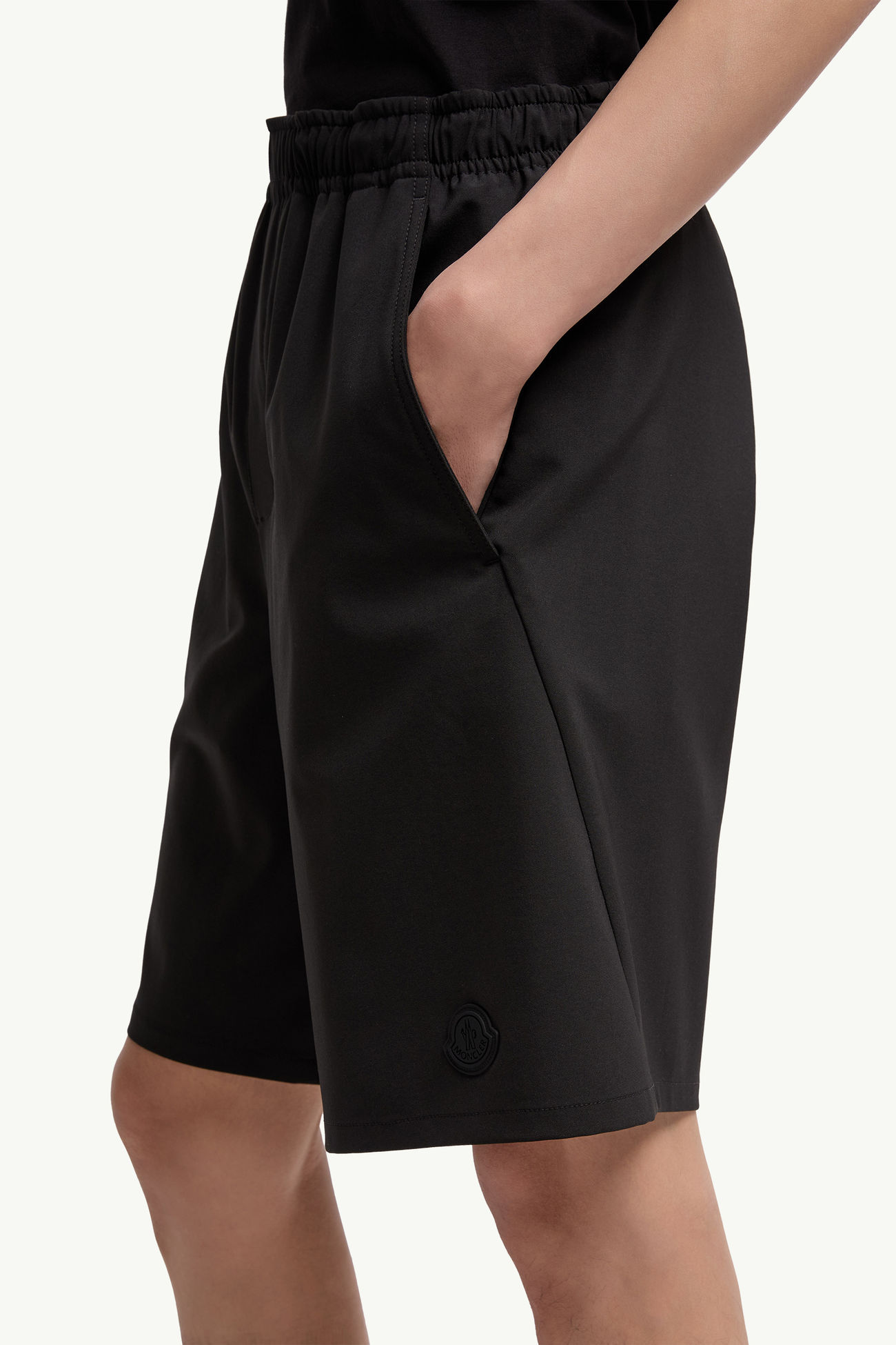 Logo Patch Shorts Men Black Moncler 1