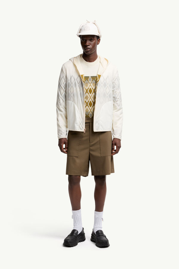 Tailored Bermuda Shorts Men Olive Green Moncler 0