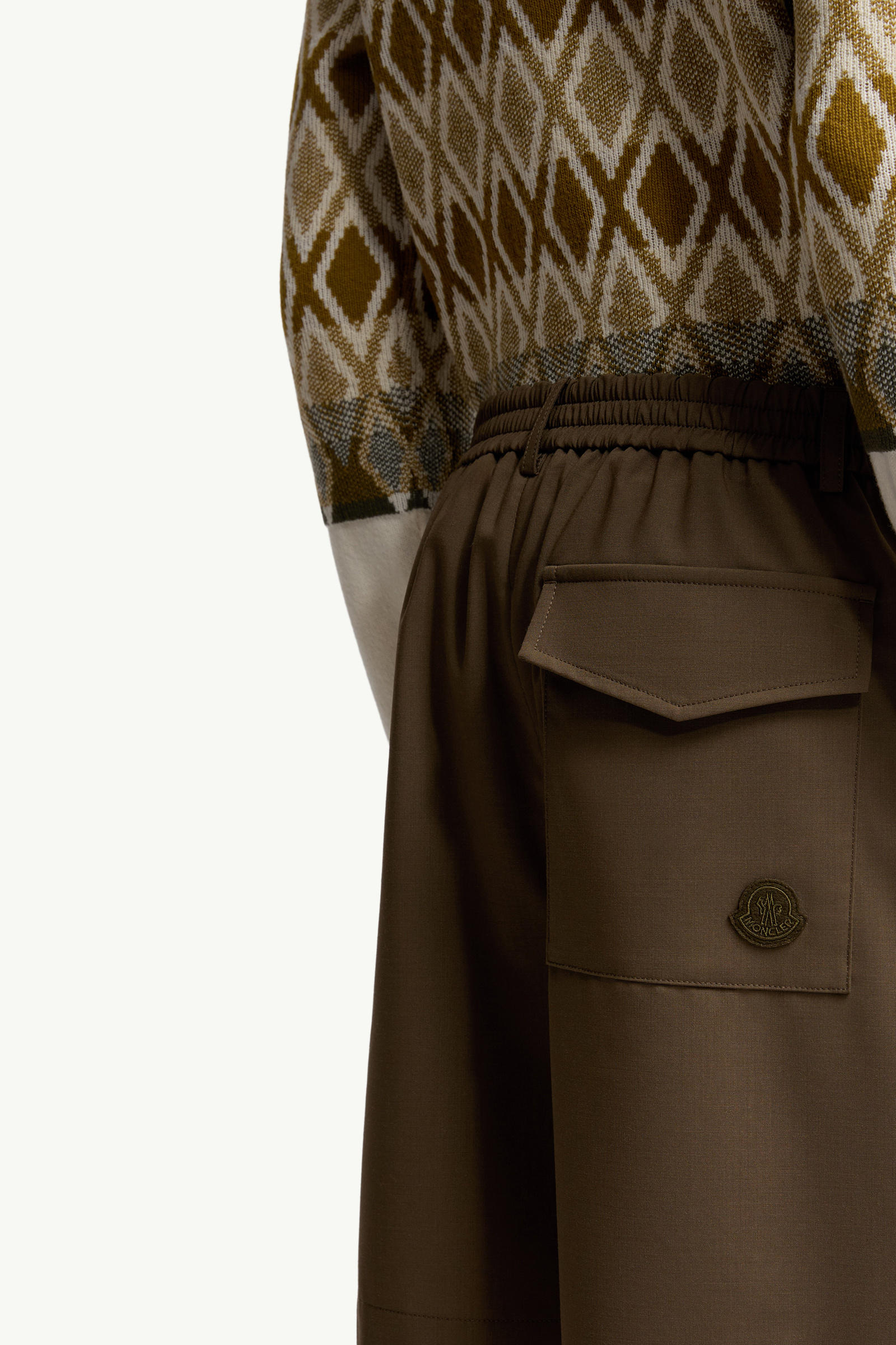 Tailored Bermuda Shorts Men Olive Green Moncler 5