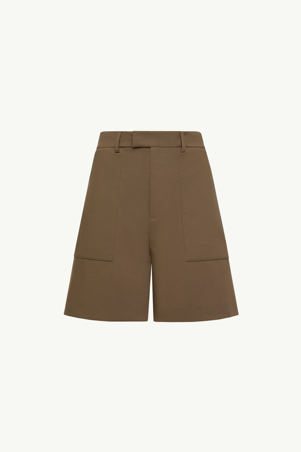 Tailored Bermuda Shorts Men Olive Green Moncler 2