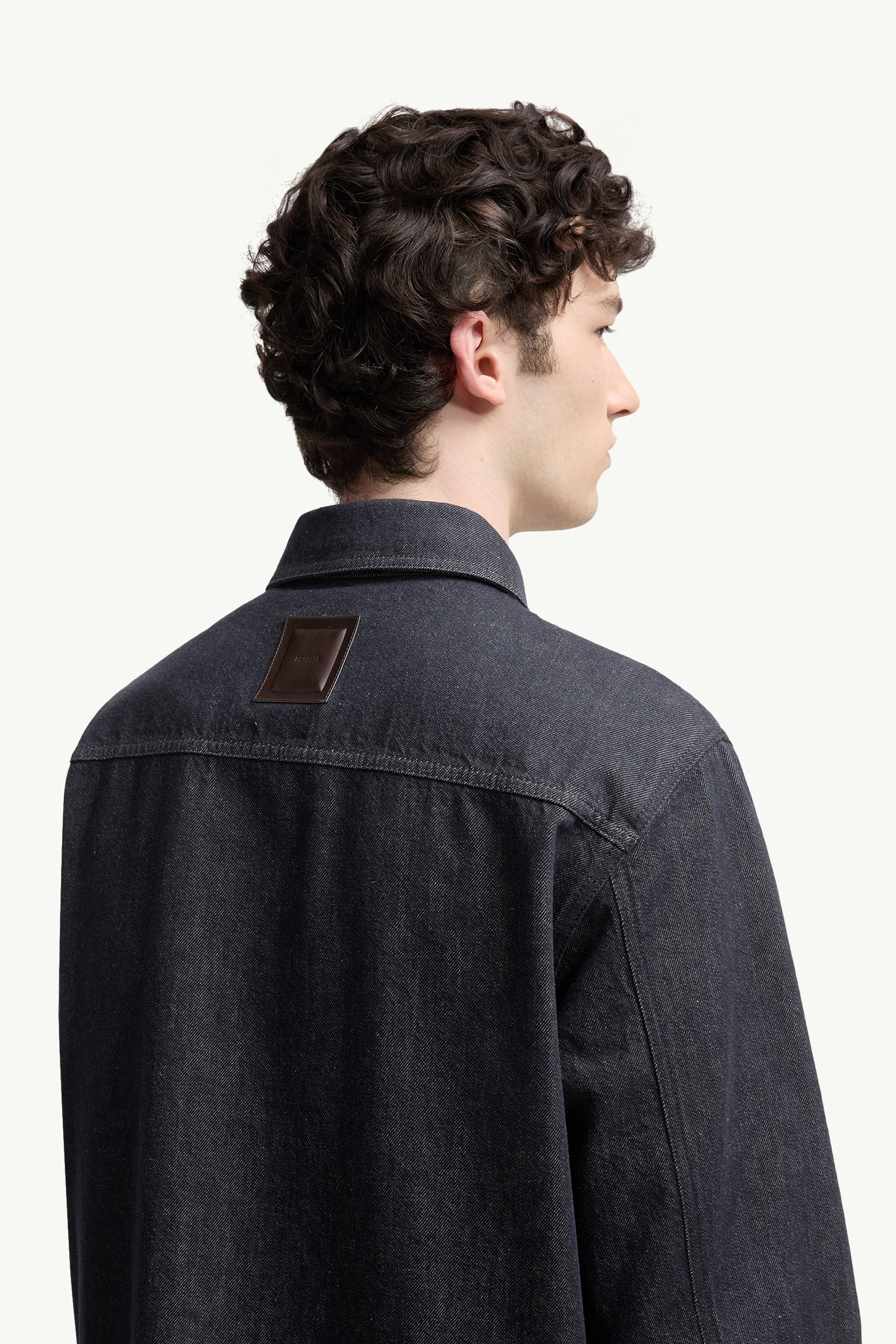 Denim Long Sleeve Shirt Men Denim Blue Moncler 5