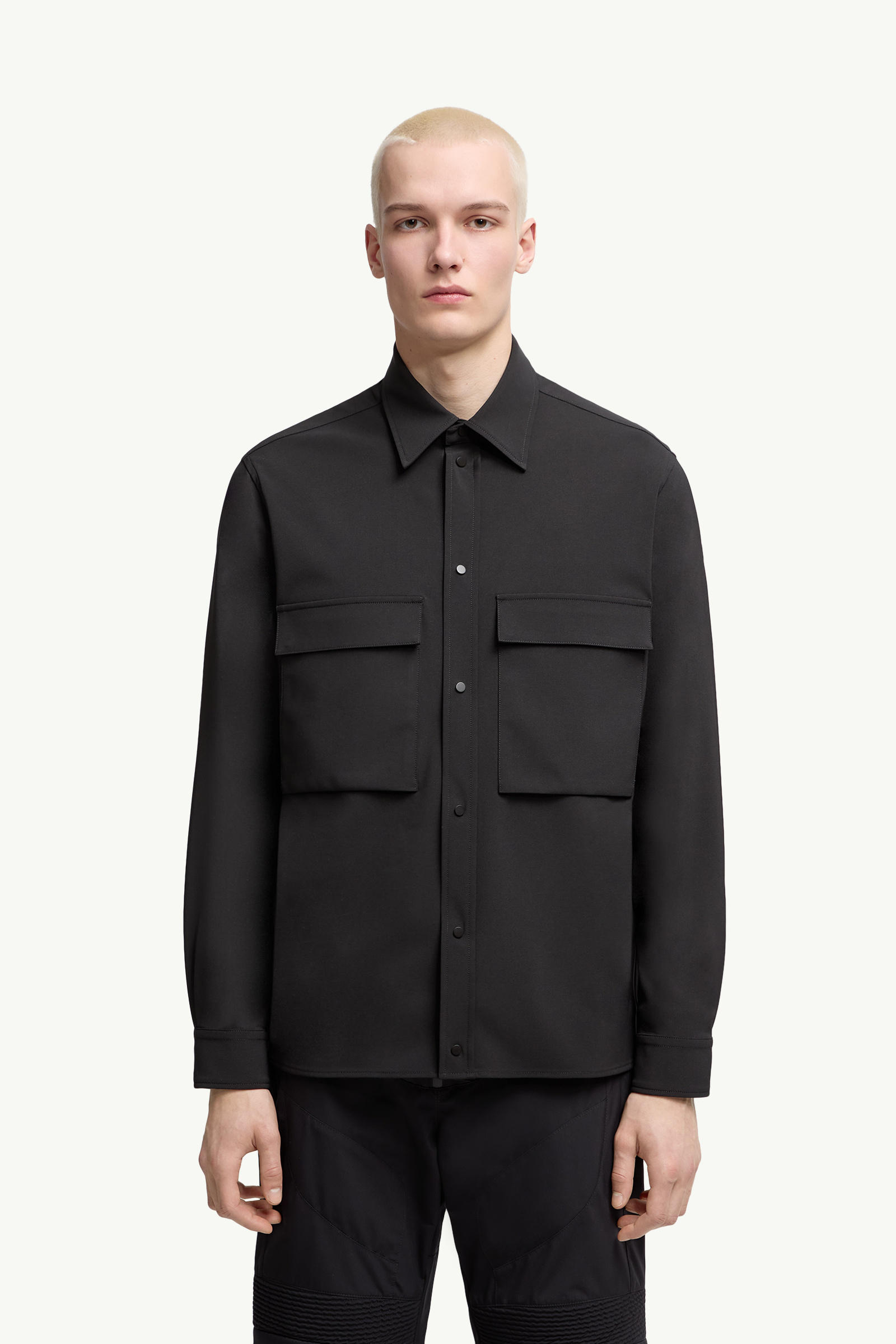 Long Sleeve Shirt Men Black Moncler 3