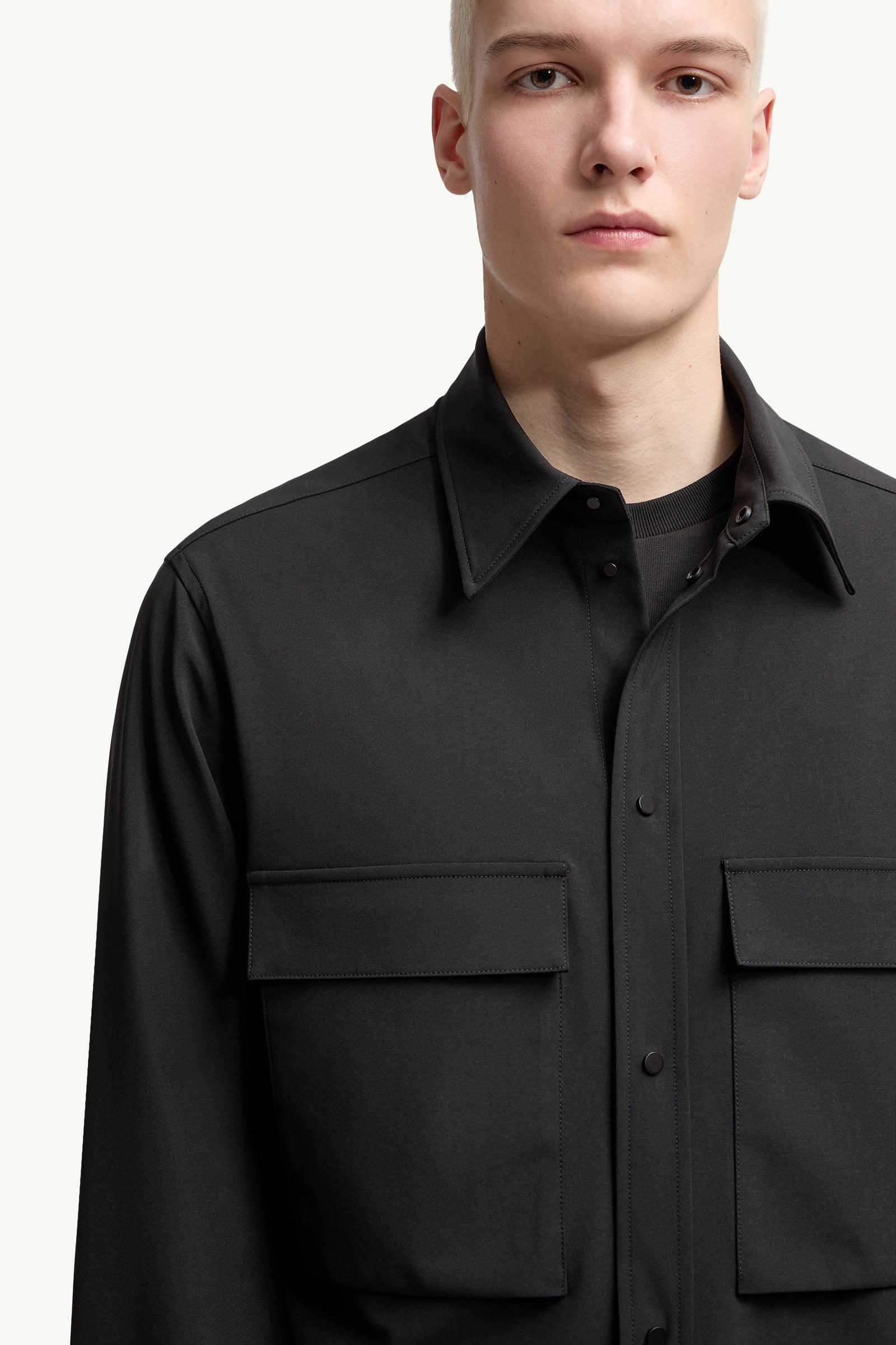 Long Sleeve Shirt Men Black Moncler 5