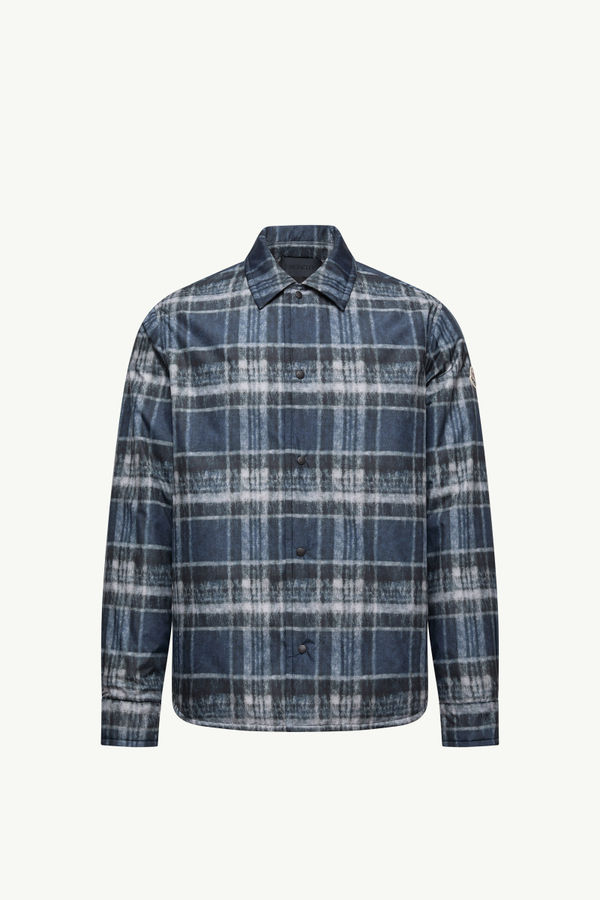 Surchemise matelassée à carreaux Hommes Bleu & Noir Moncler 2