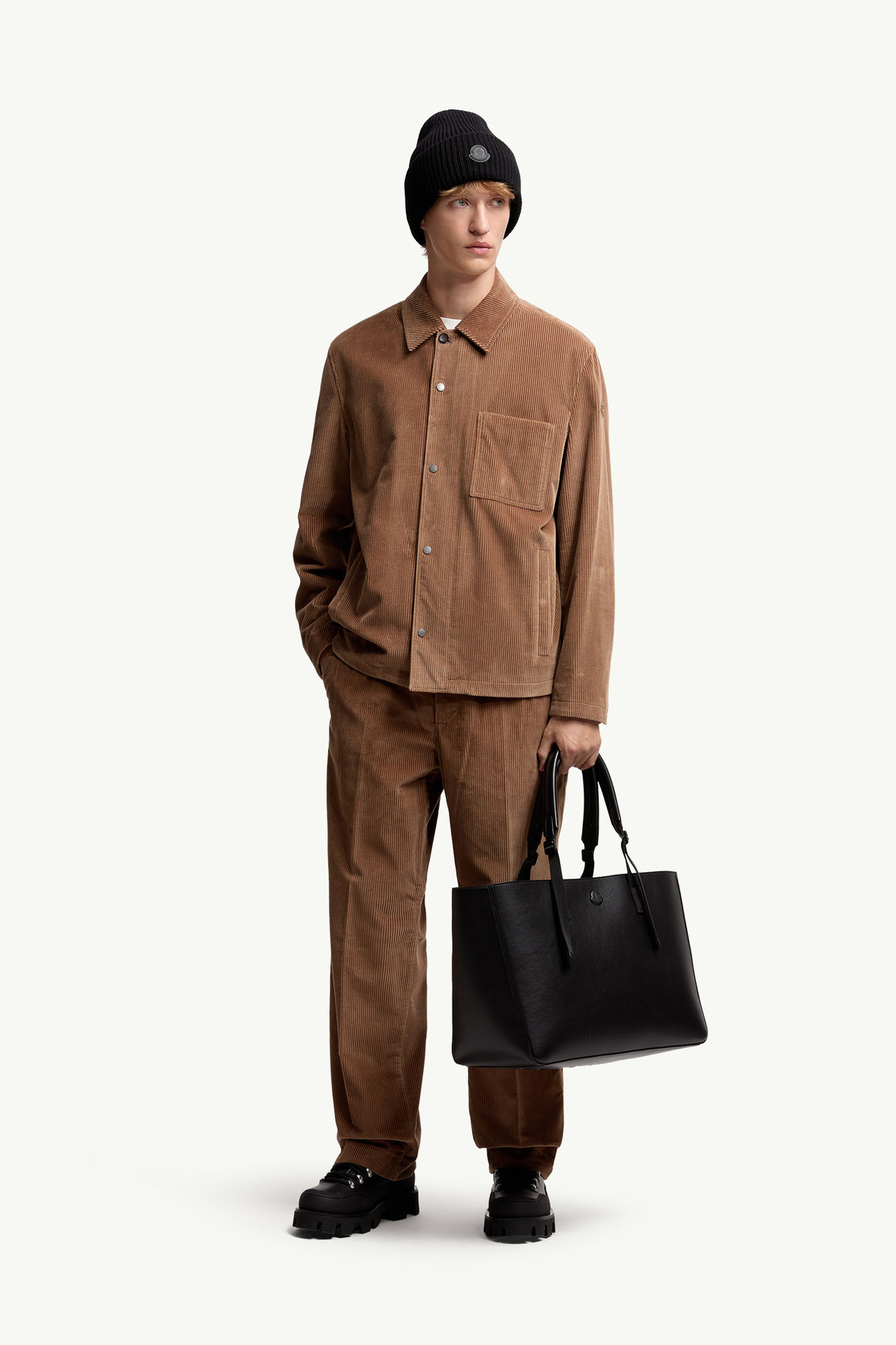 Surchemise en velours côtelé Hommes Marron Moncler 0