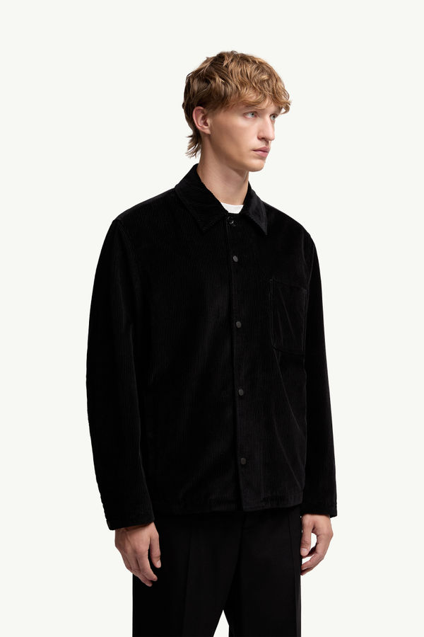 Corduroy Shirt Jacket Men Black Moncler 3