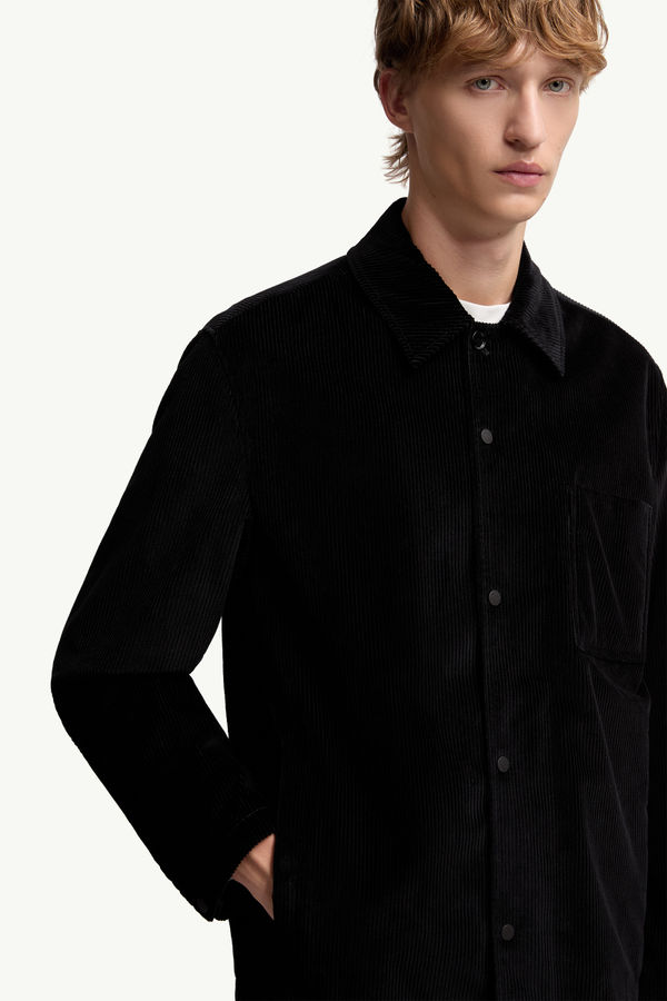 Corduroy Shirt Jacket Men Black Moncler 5