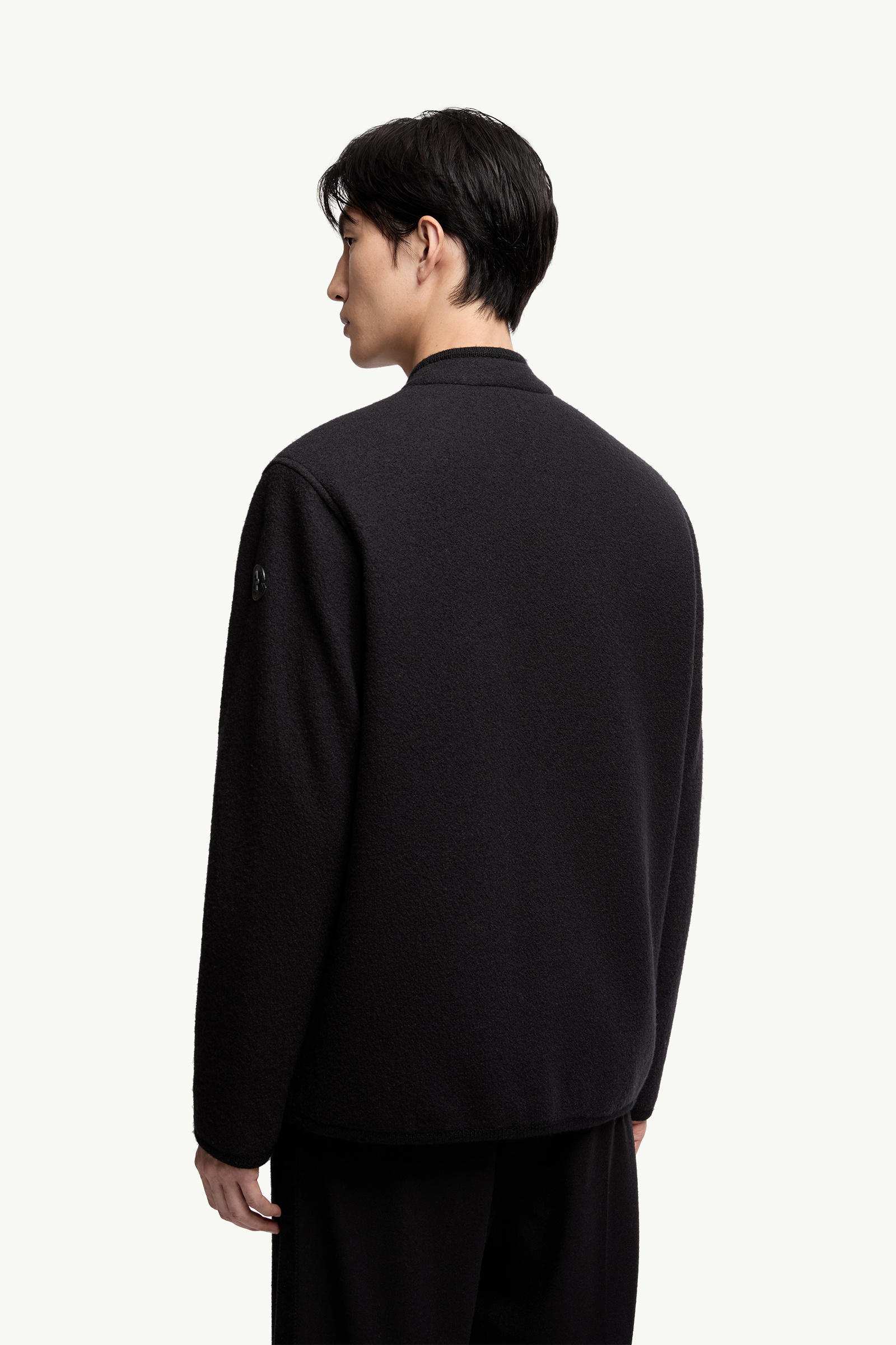 Wool Bouclé Shirt Jacket Men Black Moncler 4