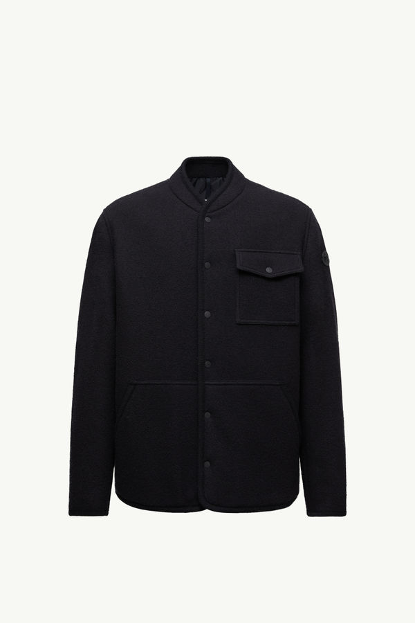 Hemdjacke aus Wollbouclé Herren Schwarz Moncler 2