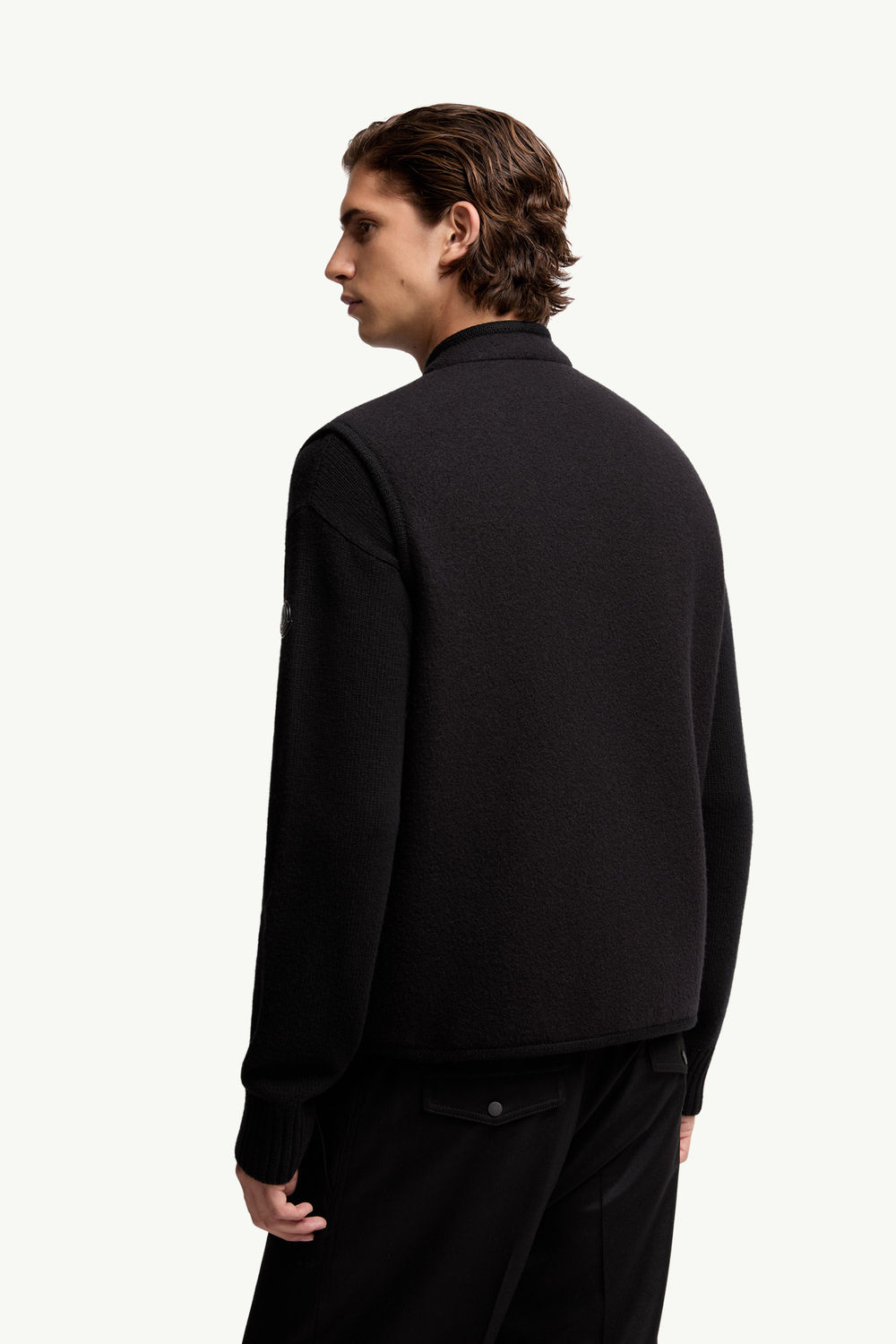 Wool Bouclé Gilet Men Black Moncler 4