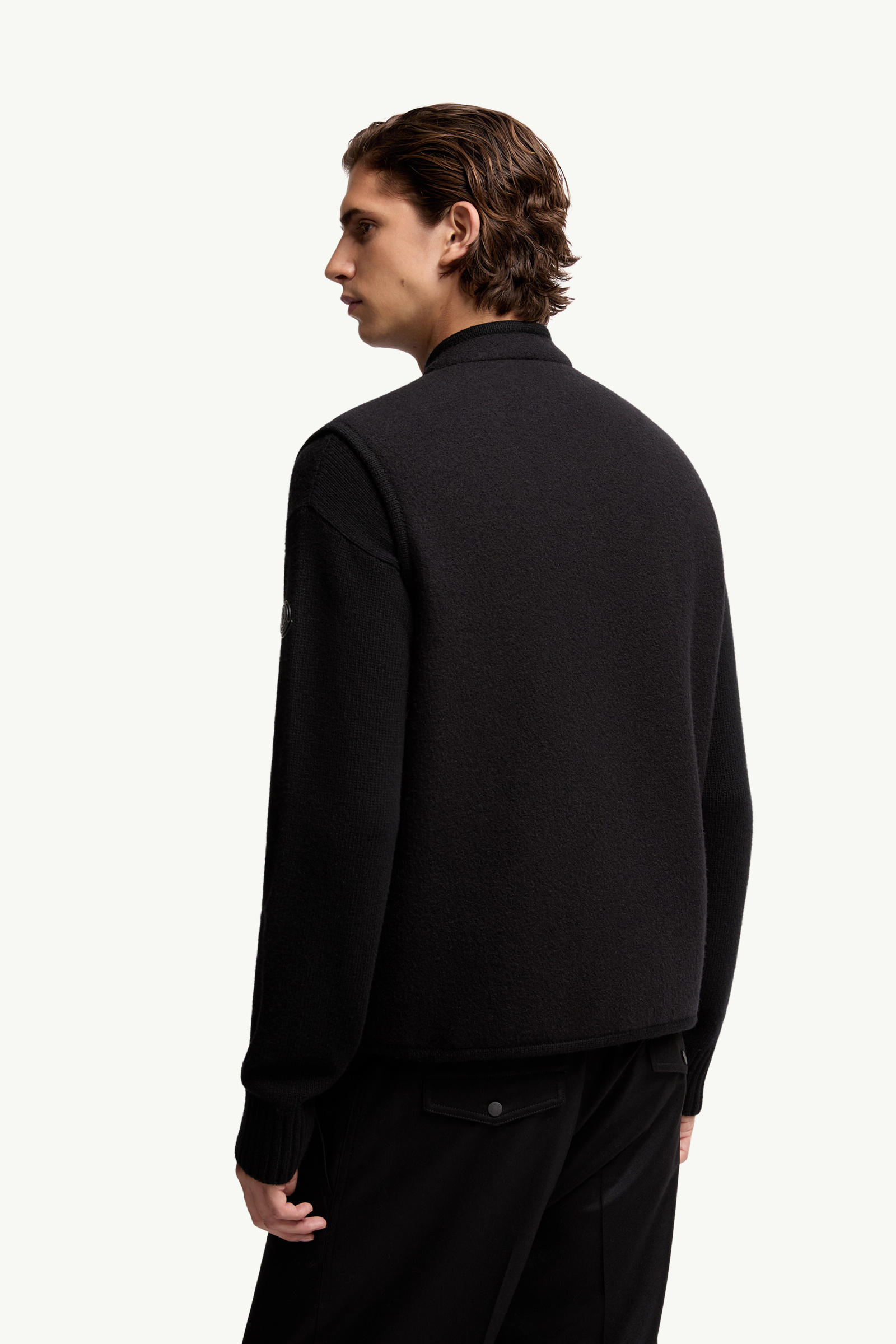Wool Bouclé Gilet Men Black Moncler 4