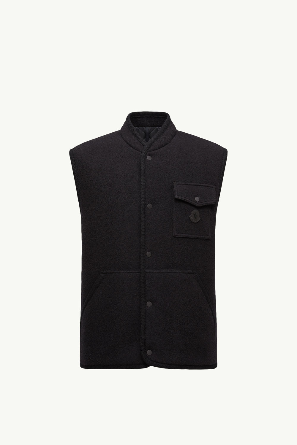 Wool Bouclé Gilet Men Black Moncler 2