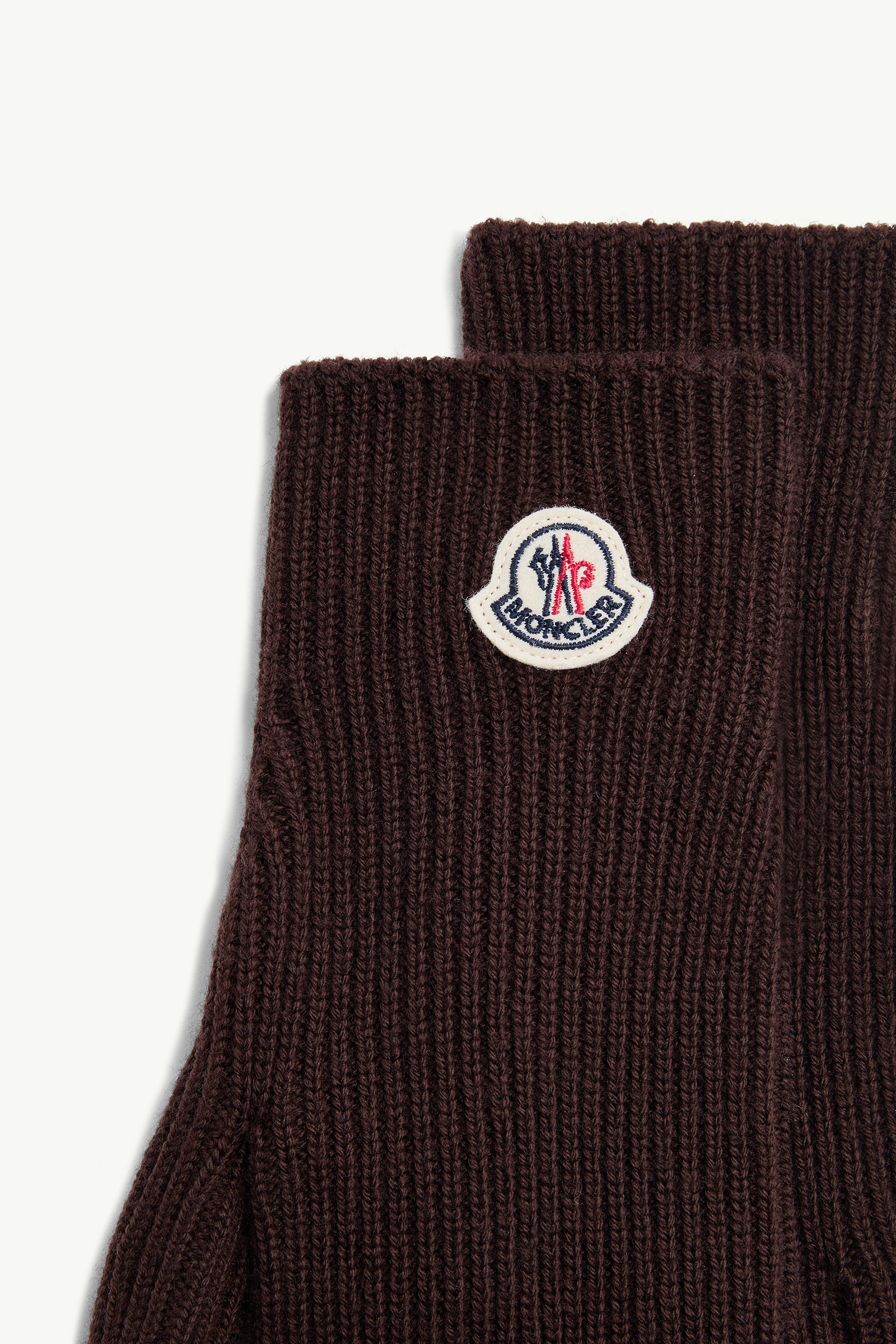 Wool Gloves Gender Neutral Dark Brown Moncler 3