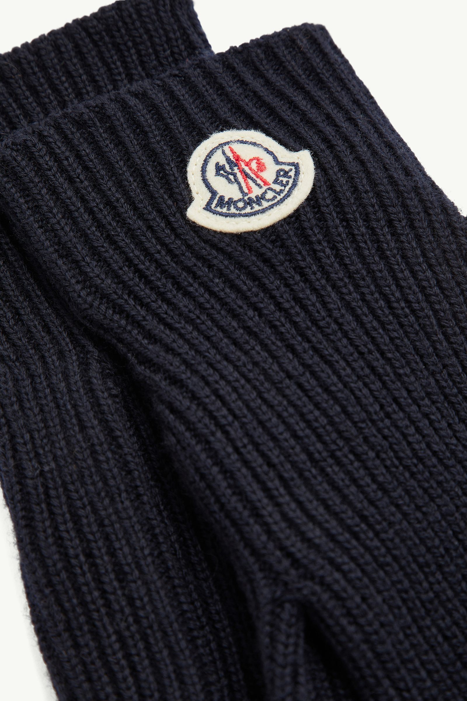 MONCLER ネイビー リブ編みマフラー レディース|マフラー&手袋|モンクレール公式