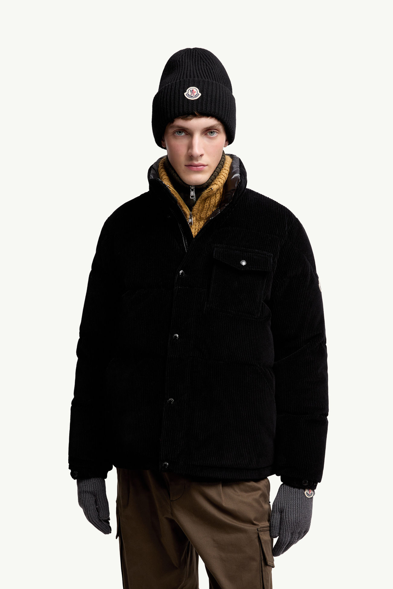 男女款羊毛手套 中性 灰色 Moncler 1