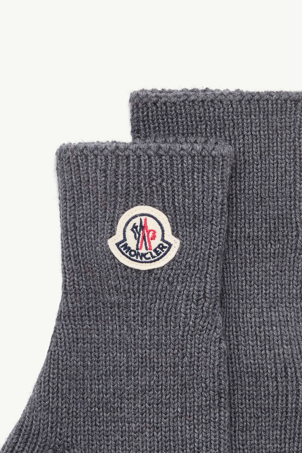 Wool Gloves Gender Neutral Black Moncler 4