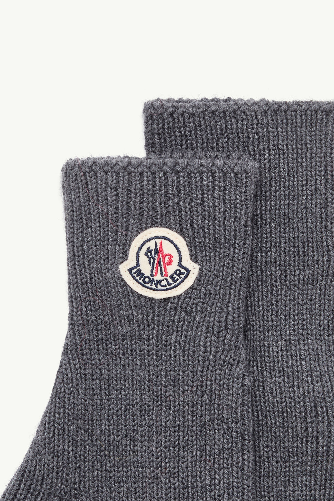 Wool Gloves Gender Neutral Gray Moncler 4