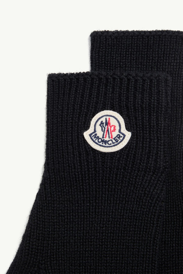 Wool Gloves Gender Neutral Black Moncler 2