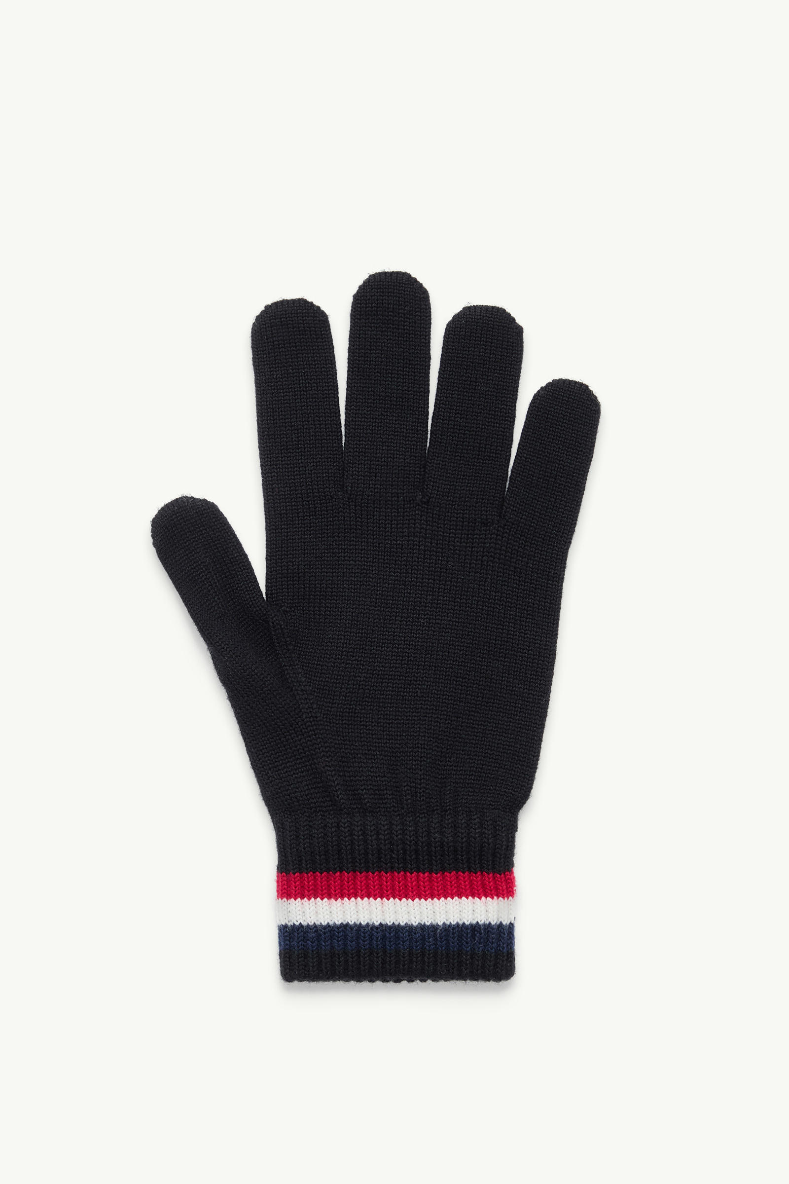 Tricolour Wool Gloves Men Black Moncler 2
