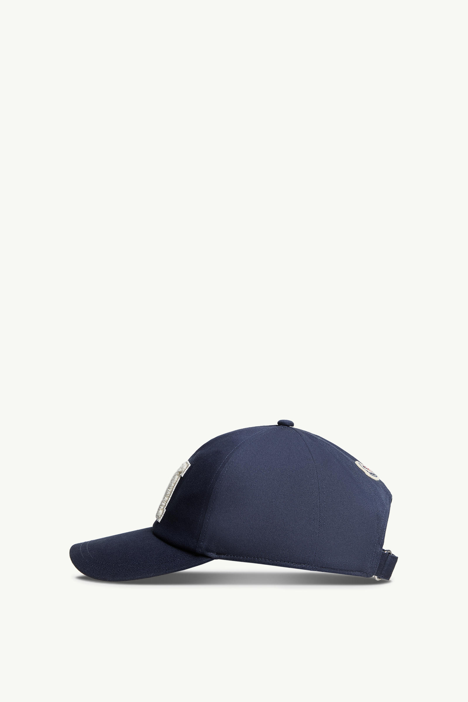 Monogram Cotton Gabardine Baseball Cap Men Blue Moncler 2