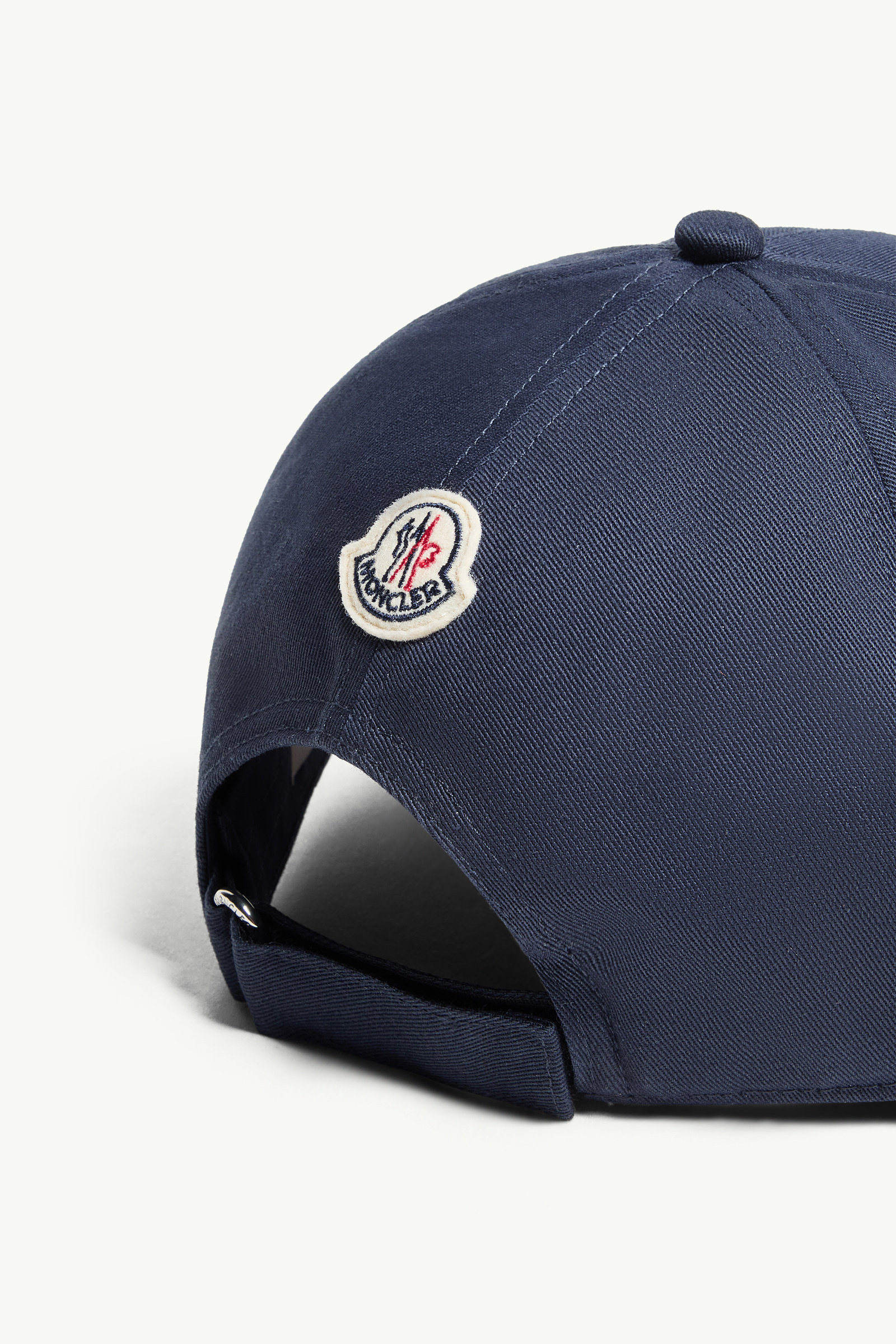 Monogram Cotton Gabardine Baseball Cap Men Blue Moncler 3