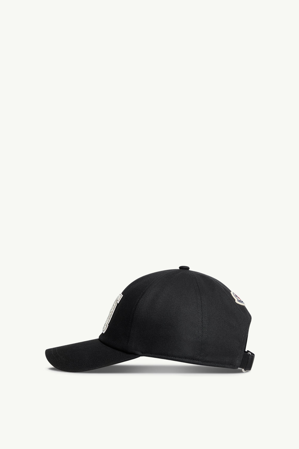 Monogram Cotton Gabardine Baseball Cap Men Black Moncler 2
