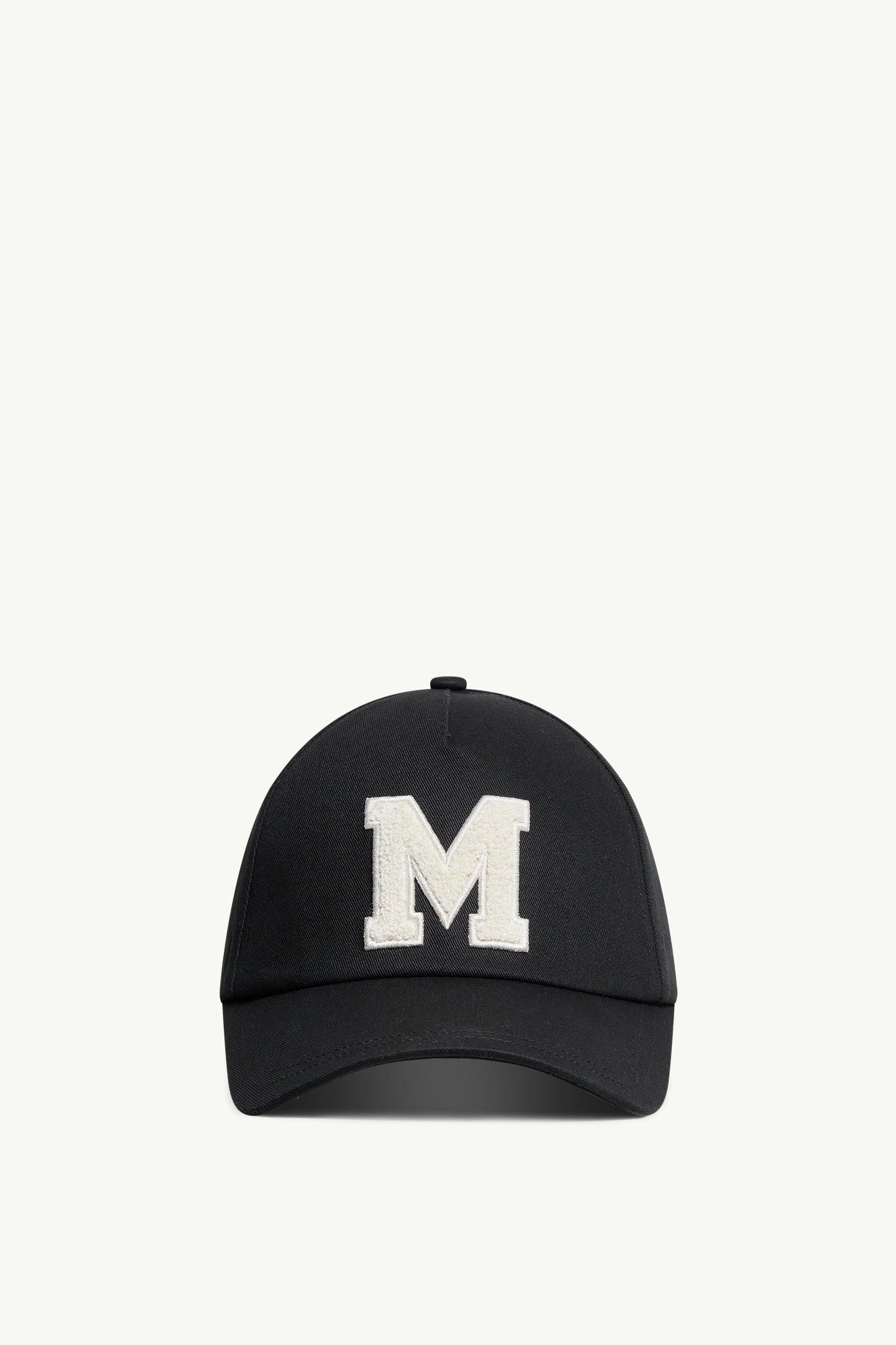 Baseballkappe aus Baumwoll-Gabardine mit Monogramm Herren Schwarz Moncler 0
