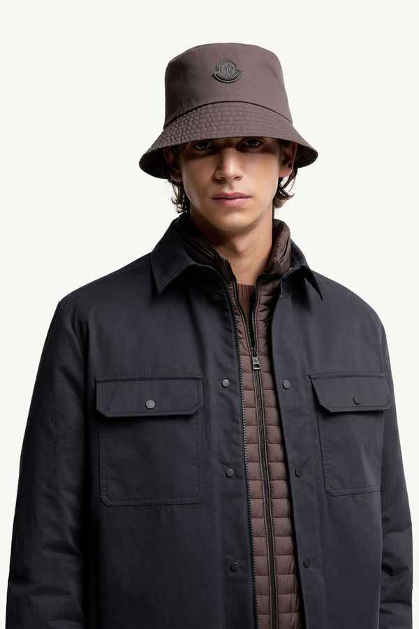 Reversible Bucket Hat Men Gray Moncler 1