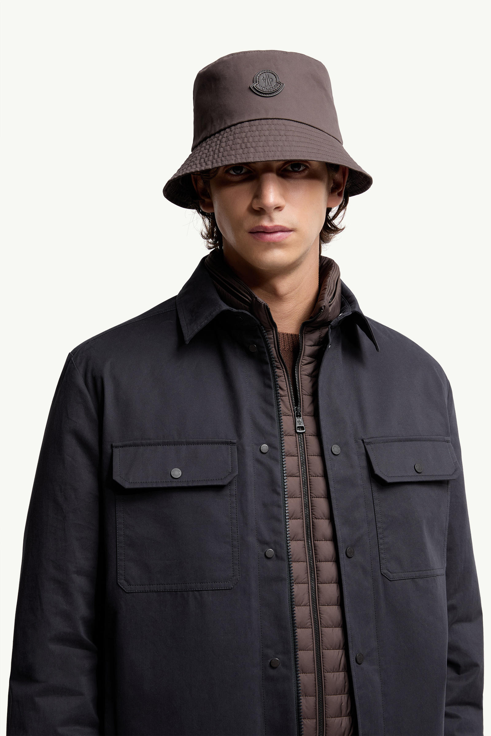 Reversible Bucket Hat Men Gray Moncler 1