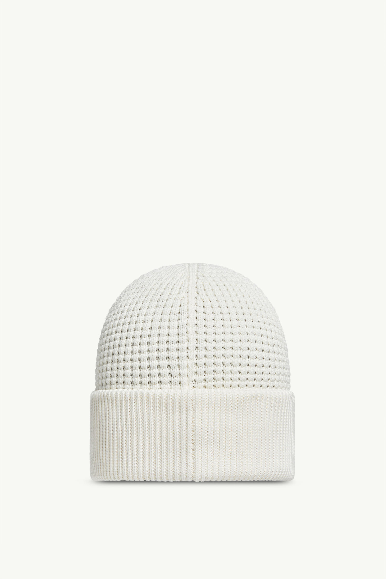 Logo Cotton Beanie Men White Moncler 3