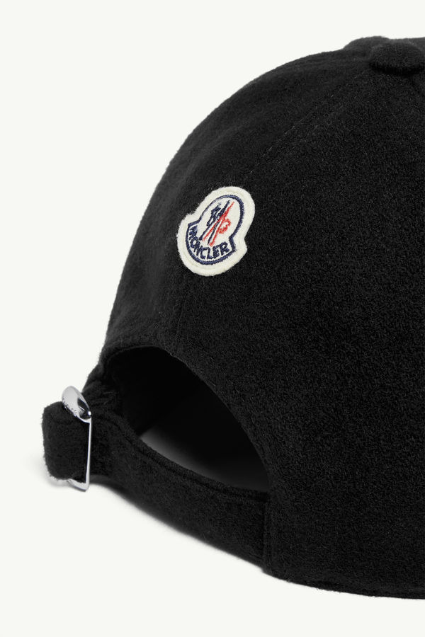 Casquette en laine monogramme Hommes Noir Moncler 3