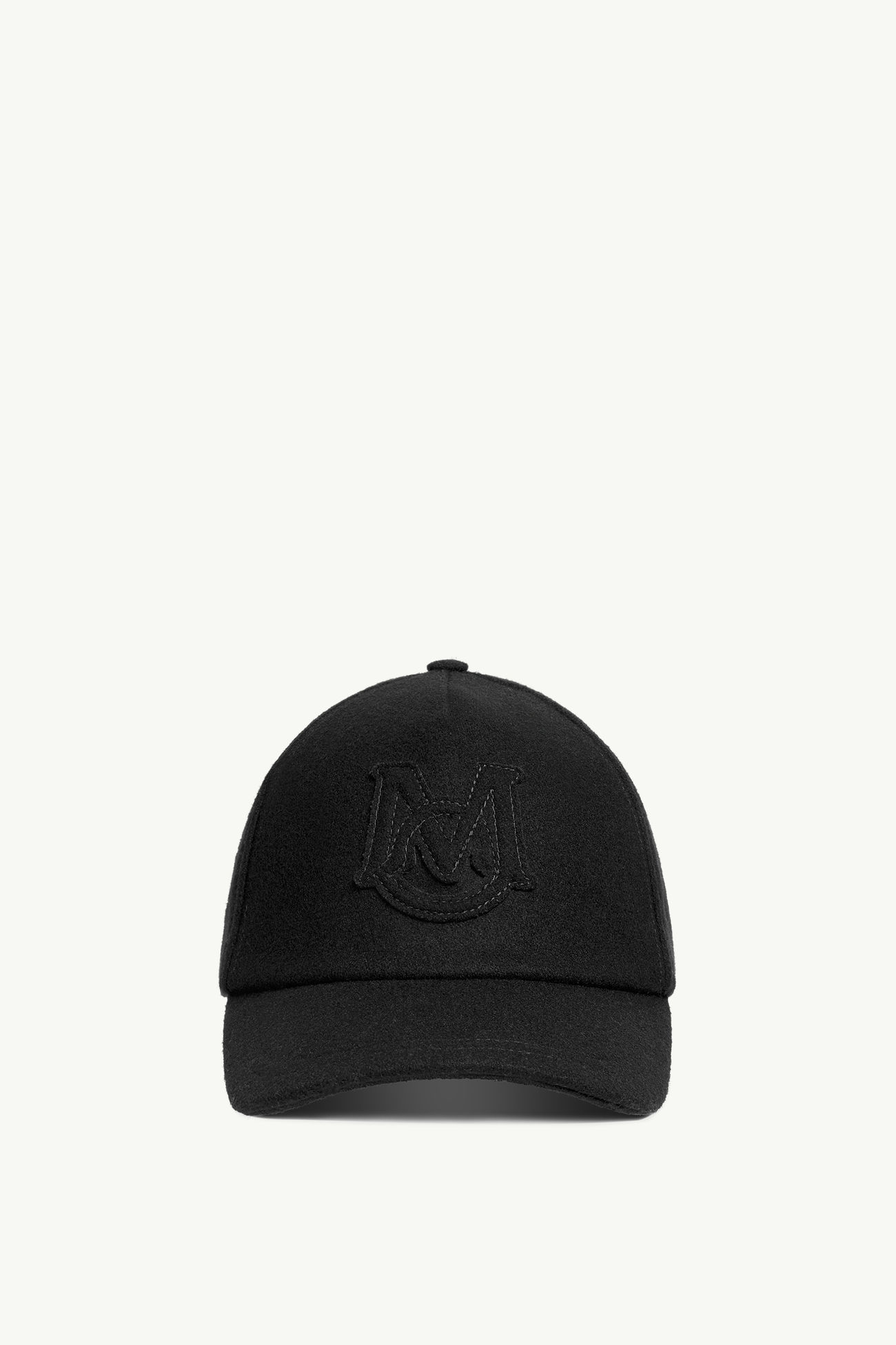 Casquette en laine monogramme Hommes Noir Moncler 0