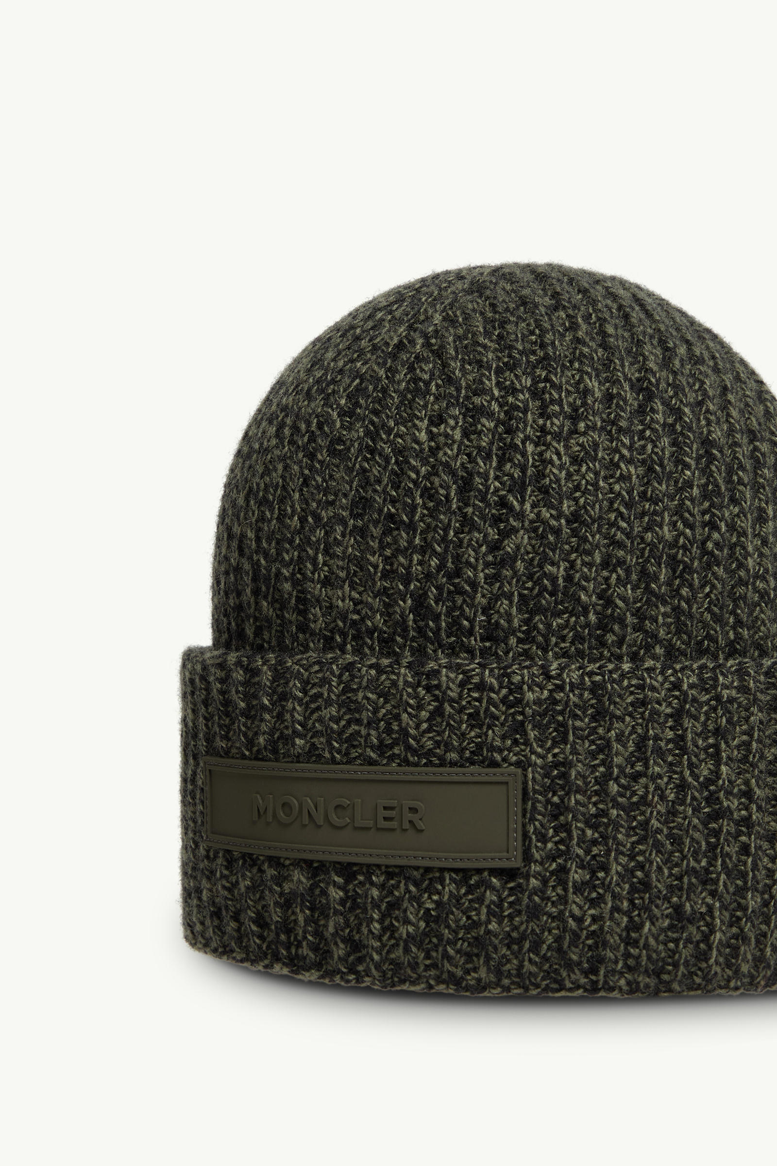 Mütze aus Mouliné-Wolle und Kaschmir Herren Dunkelgrün Moncler 2