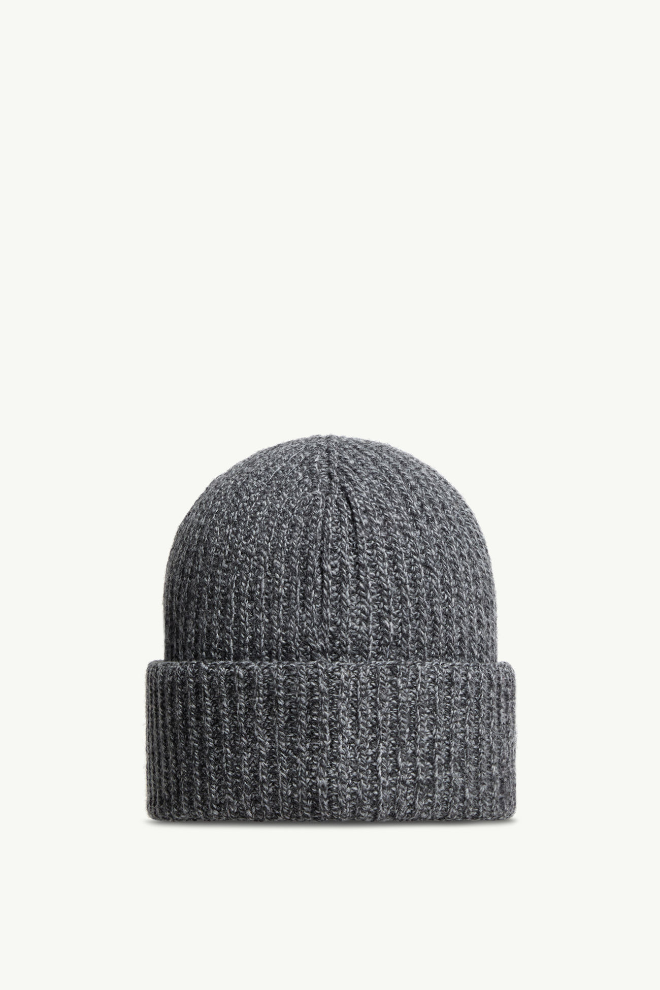 Berretto in Lana Mouliné e Cashmere Uomo Grigio Scuro Moncler 3