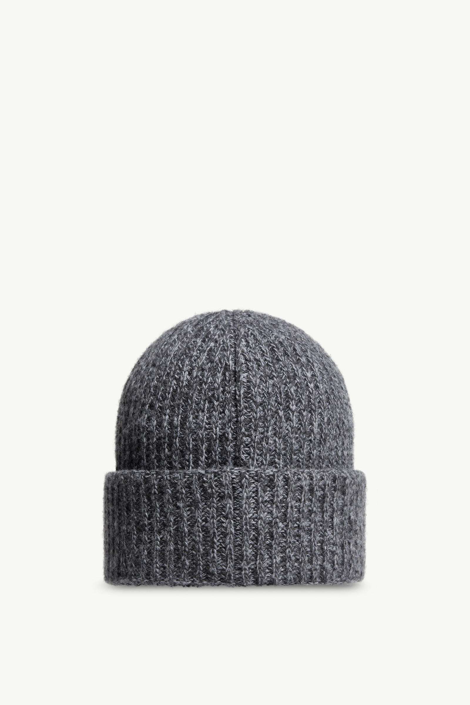 Mouliné Wool & Cashmere Beanie Men Dark Gray Moncler 3