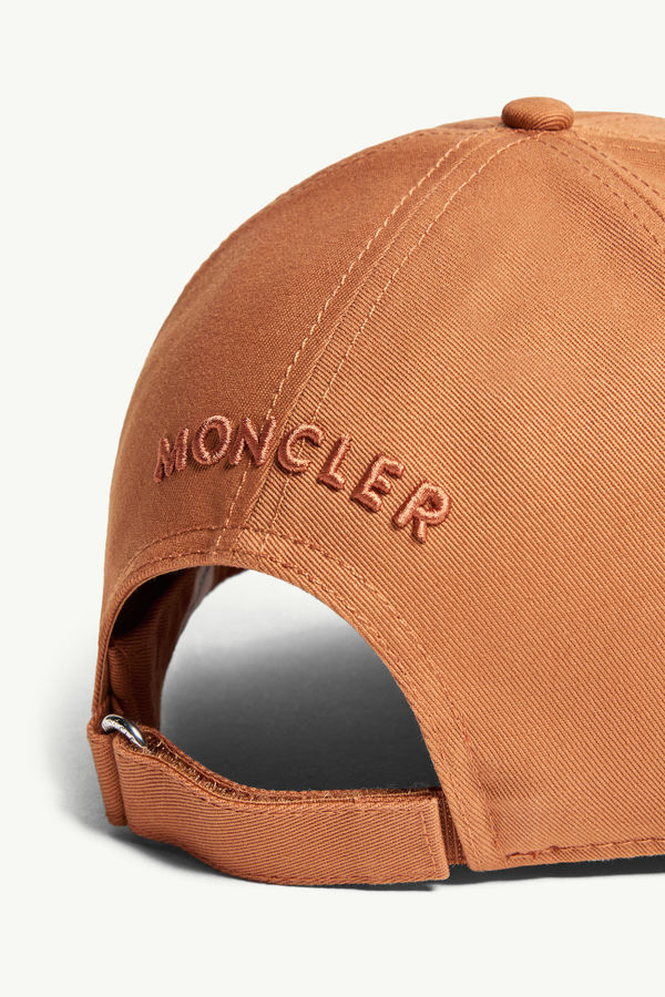 Cotton Gabardine Baseball Cap Men Beige Moncler 3