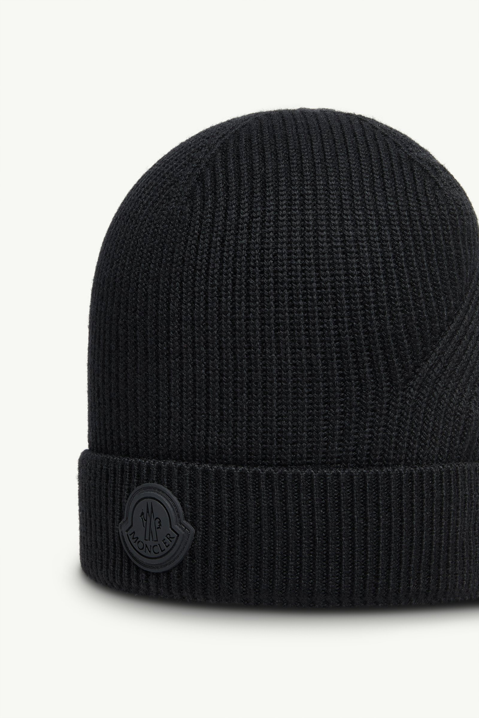 Black Wool Beanie - Hats & Beanies for Men | Moncler US